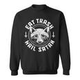 Raccoon Eat Trash Hail Satan Gothic Racoon Sweatshirt