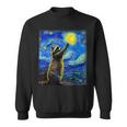 Raccoon Lover Sweatshirt - Starry Night Van Gogh Design
