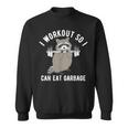 Raccoon Workout Sweatshirt - Fun Trash Panda Gym Apparel