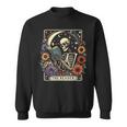 The Reader Tarot Card Skeleton Reading Book Bookworm Bookish Sweatshirt