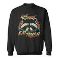 Retro Raccoon Sweatshirt - Live Fast Eat Trash - Fun Unisex Style