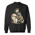Retro Raccoon Sweatshirt with Sunglasses for Animal Lovers