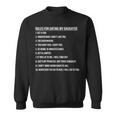 Rules For Dating My Daughter Dad Daughter On Back Sweatshirt