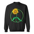 Signe De Paix Tournesol 60S 70S Hippie Fleur Symbole De Paix Sweater e