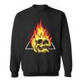 Skull Pyro Burning Skeleton Fire Fireworks Pyrotechnician Sweatshirt
