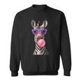 Snirt Zebra Bubblegum Bubble Pink Sunglasses Sweatshirt