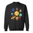 Sonnensystem Planet Weltraum Planeten Kinder Astronaut Sweatshirt