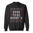 Soon To Be Merry'd Engaged Couples Matching Ugly Christmas Sweatshirt