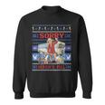 Sorry Merica's Full Trump Ugly Christmas Sweatshirt
