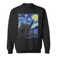 Starry Night Catan Gogh Cat Sweatshirt