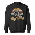 Stay Trashy Meme Sweatshirt - Funny Opossum & Raccoon Design
