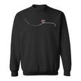 Subtle F-K Trump Morse Code Heart Anti-Maga Feminist Rights Sweatshirt