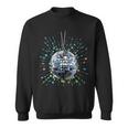 Techno Plattenspieler Und Discoball Outfits Retro Disco Ball Party Schwarz S Disco- Sweatshirt