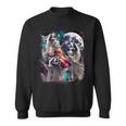 Three Raccoon Moon Sweatshirt - Whimsical Nighttime Design