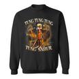 Tung Tung Tung Sahur Meme Brainrot Humor Gen Z Sweatshirt
