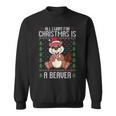 Ugly Xmas Sweater Christmas Beavers Lover Sweatshirt