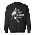 Vintage Hockey Eat Sleep Hockey Repeat Christmas For Lovers Sweatshirt