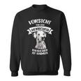 Vorsichtor Dem Herrchen Der Dalmatian Ist Harmlos Gassi Sweatshirt