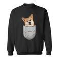 Welsh Corgi Pembroke Chest Pocket For Dog Owners Sweatshirt