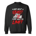 Wer Nicht Stürzt Fährt Nicht Am Limit Akku Bicycle Cyclist Sweatshirt