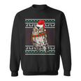 Xmas Santa Hat Whiskered Screech-Owl Ugly Christmas Sweatshirt