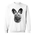 African Painted Dog Close-Up For Wild Dog Fans Sweatshirt