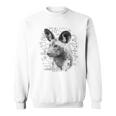 African Wild Dog Close-Up On Vintage Africa Map Safari Theme Sweatshirt
