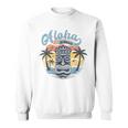 Aloha Hawaii Retro Sunset Tiki Hawaii Beachintage Sweatshirt