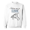 Born To Stick Motif For All Fans Of Diy & Crafts Gray Sweatshirt