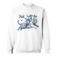 Cowgirl Riding Tiger Hell Cat Vintage Sweatshirt