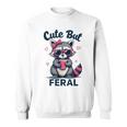 Cute 'Feral Girl Summer' Raccoon Women’s Sweatshirt | Funny Humor