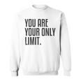 Fitness Backprint Slogan Jogging Training Motivation Sports Sweatshirt