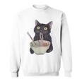 Cat Eating Ramen Vintage Japanese Noodles Sweatshirt
