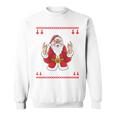 Heavy Metal Christmas Sleigher Hail Santa Claus Rock Music Sweatshirt