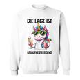 With Unicorn Motif Sweatshirt