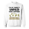 I Am The Unpaid Technical Support My Family Nerd Geek It Computer Gray Sweatshirt