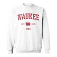 Waukee Iowa Iaintage-Sportdesign Roter Druck Sweatshirt