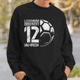 12 Geburtstag Retro Handball Spieler 12 Jahre Junge Kinder Sweatshirt Geschenke für Ihn