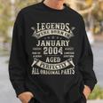 21St Birthday For 21 Year Old Birthday January 2004 Sweatshirt Geschenke für Ihn