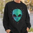 Alien Head Starry Night Sky Fun Sweatshirt Geschenke für Ihn