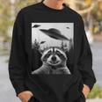 Alien UFO Raccoon Sweatshirt - Quirky & Fun Unisex Pullover Gifts for Him
