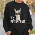 Alpaca With Sunglasses No Prob-Lama Hipster Lama Sweatshirt Geschenke für Ihn