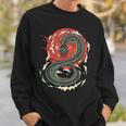 Art Japonais Kanji Dragon Japonais Sun Streetwearintage Rétro Sweater e Cadeaux pour lui