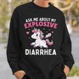 Ask Me About My Explosive Diarrhea Poop Meme Unicorn Sweatshirt Gifts for Him