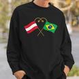 Austria Flag Brazilian Flag Austria Brazil Sweatshirt Geschenke für Ihn