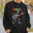 Autism Skeleton Guitar Rock Puzzle Music Autism Awareness Sweatshirt Gifts for Him