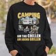 Barbecue And Chillen Camper Saying Caravan Camping Sweatshirt Geschenke für Ihn