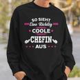 Beste Chefin So Sieht Eine Richtig Coole Chefin German Sweatshirt Geschenke für Ihn