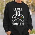 Birthday Boy 10 Years Gamer Level 10 Complete Sweatshirt Geschenke für Ihn