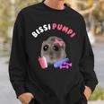 Bissi Pumpi Sad Hamster Cute Hamstie Memes Hamster Sweatshirt Geschenke für Ihn